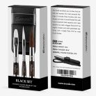 Ecset - Escoda 1272 Black Set - szintetikus ecset szett, utazó készlet, összecsukható