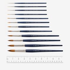 Ecset - Escoda Chronos - vegyes ecset, rövidnyelű, kerek, hegyes - 0-s méret