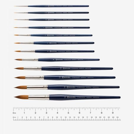 Ecset - Escoda Chronos - vegyes ecset, rövidnyelű, kerek, hegyes - 4-es méret