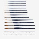 Ecset - Escoda Chronos - szintetikus és természetes szőrű ecset, rövidnyelű, kerek, hegyes - 6-os