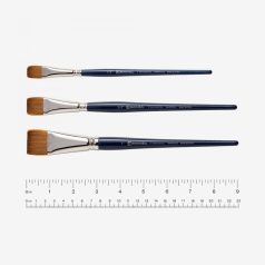   Ecset - Escoda Chronos - szintetikus és természetes szőrű ecset, rövidnyelű, lapos - 3/4-es méret