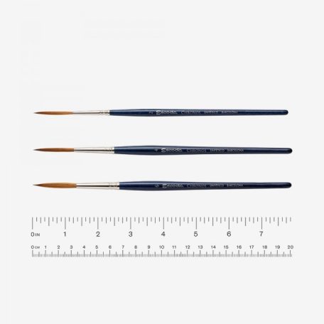 Ecset - Escoda Chronos Rigger - szintetikus és természetes szőrű ecset, kerek, hosszú szőrű 2-es