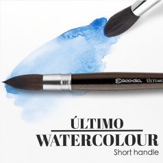   Ecset - Escoda Ultimo - szintetikus ecset, rövidnyelű, kerek, összemosó ecset - 10-es méret