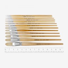   Ecset - Escoda Clásico - Klasszikus fehér sörte ecset, macskanyelv alakú - 4-es méret