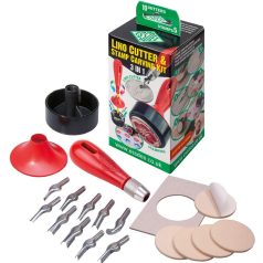   Művészlinókészlet - ESSDEE Lino Cutter and Stamp Carving Kit - 10 késsel és 5 körlinóval