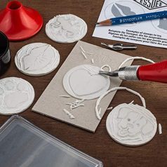Művészlinókészlet - ESSDEE Lino Cutter and Stamp Carving Kit - 10 késsel és 5 körlinóval