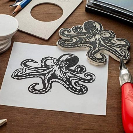 Művészlinókészlet - ESSDEE Lino Cutter and Stamp Carving Kit - 10 késsel és 5 körlinóval