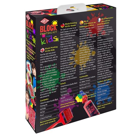 Művészlinókészlet gyerekeknek - ESSDEE Block Printing Kit for Kids - Nyomdakészítéshez