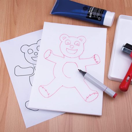 Művészlinókészlet gyerekeknek - ESSDEE Block Printing Kit for Kids - Nyomdakészítéshez