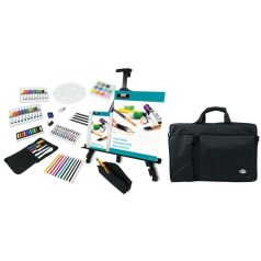 Óriás rajz- és festő művészkészlet, hordozható alumínium festőállvánnyal és utazótáskával - Royal Mi