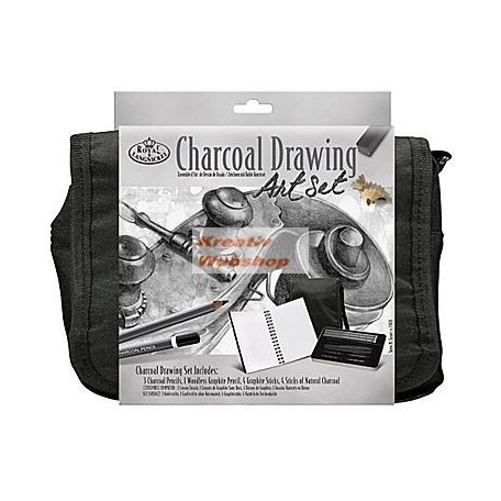 Kreatív hobby - Szénrajz művész készlet  - válltáskával