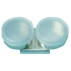   Festőszertartó, dupla, műanyag fedővel, rozsdamentes - Palettára csíptethető, átmérő 40 mm
