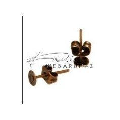 Stiftes Fülbevaló Ragasztható, Vörösréz (4 mm)
