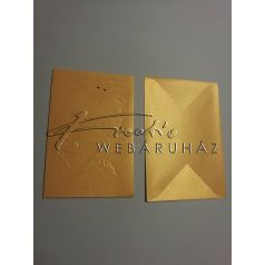   Karácsonyi üdvözlőlapok és boríték - Arany, fényes felületű 12x17,1 cm - 10 db