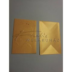 Karácsonyi üdvözlőlapok és boríték - Arany, fénytelen felületű 12x17,1 cm - 10 db