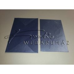   Karácsonyi üdvözlőlapok és boríték - Gyöngyházfényű, zafír színű 12x17,1 cm - 10 db