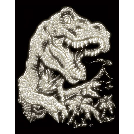 Kreatív hobby - Karckészlet - Tyrannosaurus Rex, 20x25 cm