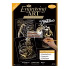 Képkarcoló készlet 3 az 1-ben - Arany színű - Vadállatok (Grizzly, farkas, kafferbival