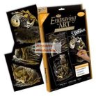 Képkarcoló készlet 3 az 1-ben - Arany színű - Vadállatok (Grizzly, farkas, kafferbival