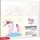 Számozott kifestő vászonra 20x20 cm, gyerekeknek - Unikornis