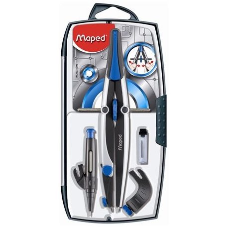 Körző készlet, precíziós, 4 darabos, MAPED "Technic Compact"