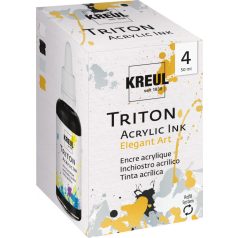   KREUL Triton Elegant Art - Akriltinta készlet - 4 x 50 ml készlet