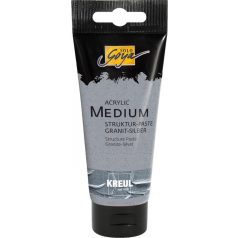   KREUL SOLO GOYA Medium Akrilhoz, tubusos, 100 ml - Struktúrapaszta, Gránit-Ezüst
