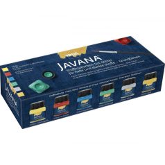   KREUL JAVANA Textil Festék Készlet, Glitteres - 6 x 20 ml készlet, ecsettel
