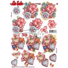 Szívek és csillagok, előre kivágott Fázisos 3D képek