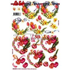 Tulipános és csillagvirágos szívek, Fázisos 3D