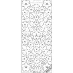 Ezüst Virág, levél, átlátszó Peel-Off