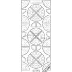 Ezüst Félköríves, szív minta, átlátszó Peel-Off