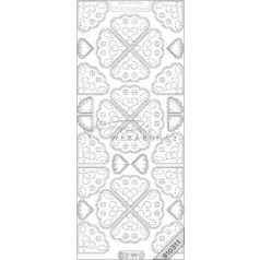 Szirom, Szív motívum, átlátszó Peel-Off