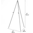 Festőállvány, Acél - MEEDEN Steel Folding Tripod Display Easel 63'' Tall Adjustable - 160cm