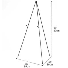   Festőállvány, Acél - MEEDEN Steel Folding Tripod Display Easel 63'' Tall Adjustable - 160cm