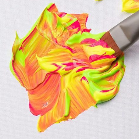 Akrilfesték készlet, sűrű - MEEDEN 6-color Fluorescent Acrylic Paint, 60 ml tube