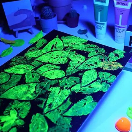 Akrilfesték készlet, sűrű - MEEDEN 6-color Fluorescent Acrylic Paint, 60 ml tube