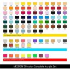 Akrilfesték készlet - MEEDEN Acrylic Paint Set, 100 Vibrant Colors 100x12 ml - 100 színű készlet