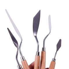   Festőkés készlet - MEEDEN Painting Mixing Scraper, 5 Pcs Artist Stainless Steel Painting Knife Set