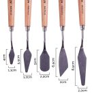 Festőkés készlet - MEEDEN Painting Mixing Scraper, 5 Pcs Artist Stainless Steel Painting Knife Set