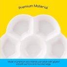 M-ART Professzionális porcelán festőpaletta és színkeverő - Szirom alakú