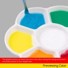 M-ART Professzionális porcelán festőpaletta és színkeverő - Szirom alakú