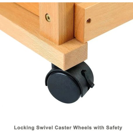 Festőkocsi, natúr, 3 polcos - MEEDEN 3-Tier Storage Art Cart