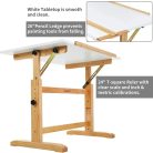 Rajz- és Festőasztal, állítható rajzszékkel - MEEDEN Natural Wood Drafting Table & Stool Set