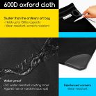 Portfolio táska, Nagyméretű - MEEDEN Studio Art Portfolio Case - Két rekeszes, két cipzáros, tolltartóval - 78x58x5cm