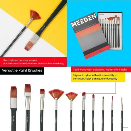 Festőkészlet festőálvánnyal - MEEDEN Artist Acrylic Painting Set with Sketch Easel Box