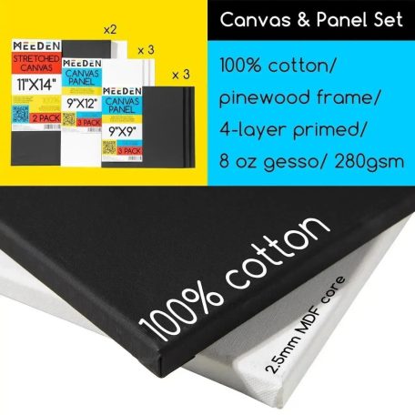 Festőkészlet festőálvánnyal - MEEDEN Artist Acrylic Painting Set with Sketch Easel Box