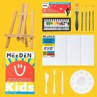 Akrilfestő készlet festőállvánnyal - MEEDEN Kids Acrylic Painting Kit with Wood Table Easel
