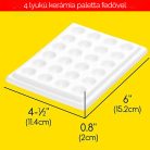 Színkeverő paletta -  MEEDEN 24-lyukú kerámia paletta fedéllel