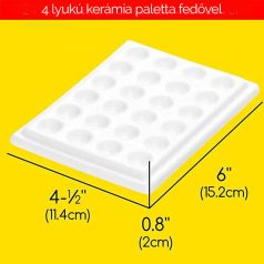   Színkeverő paletta -  MEEDEN 24-lyukú kerámia paletta fedéllel
